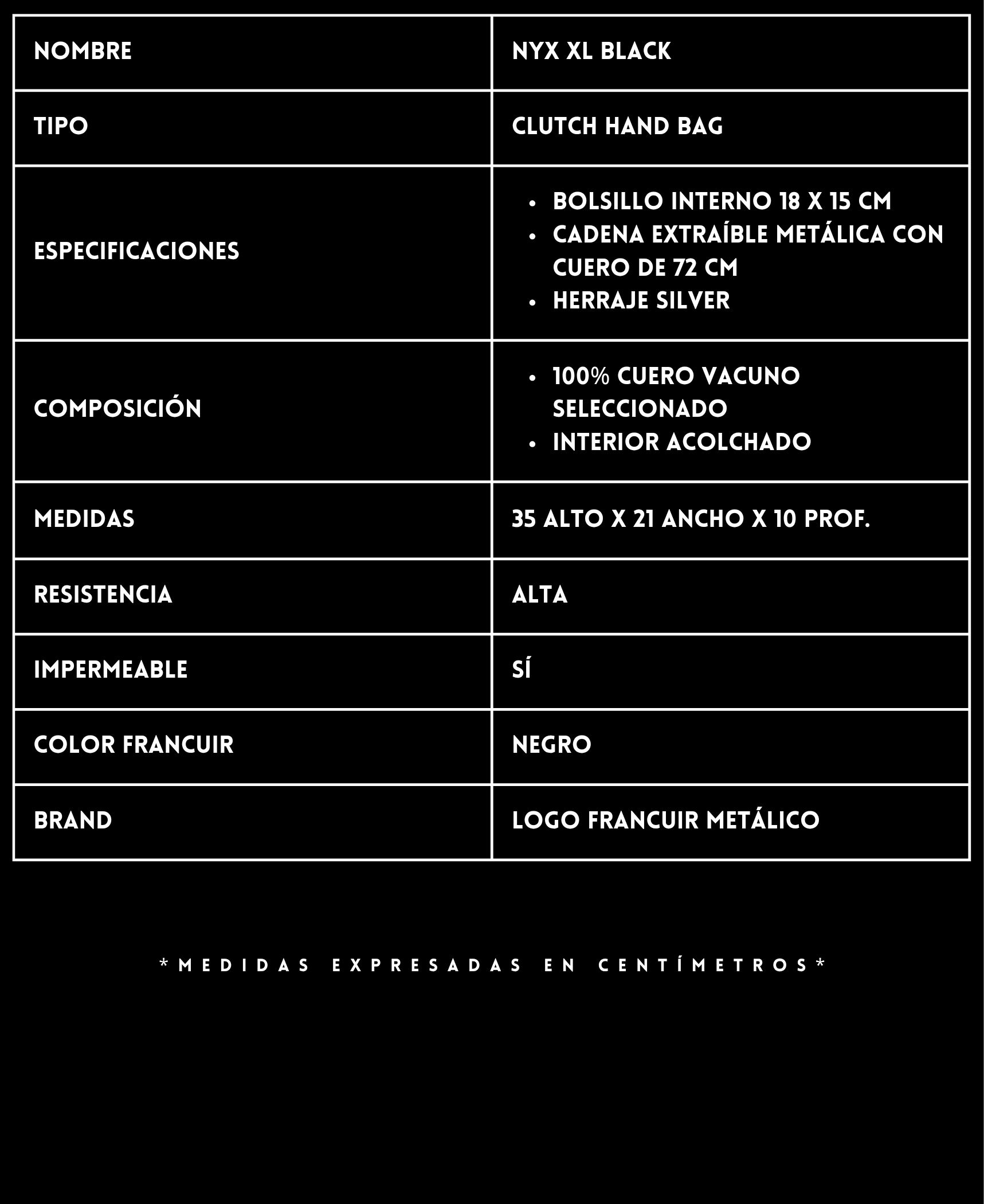 cartera de mano negra FRANCUIR